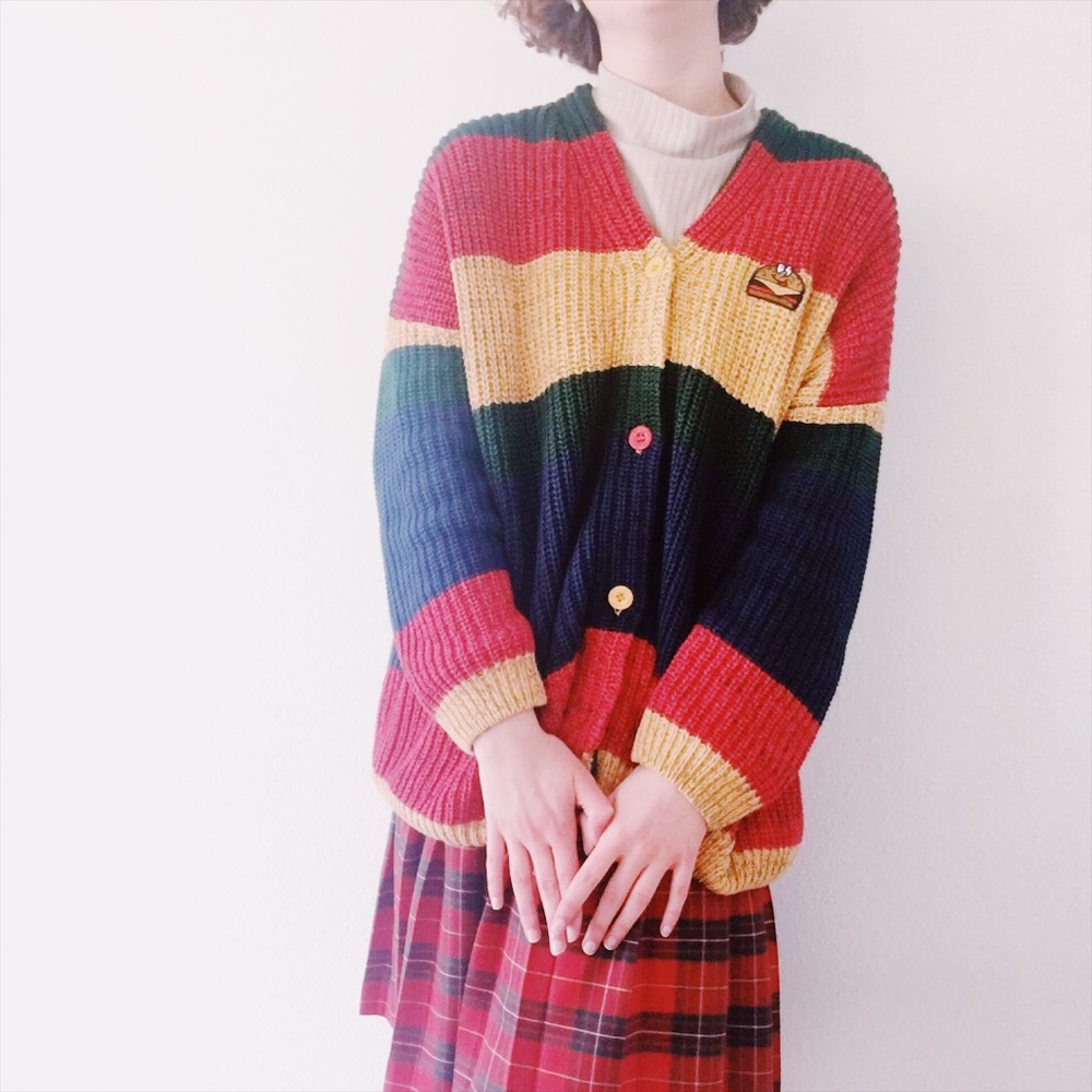 Lazy Oaf burger food baby sweater